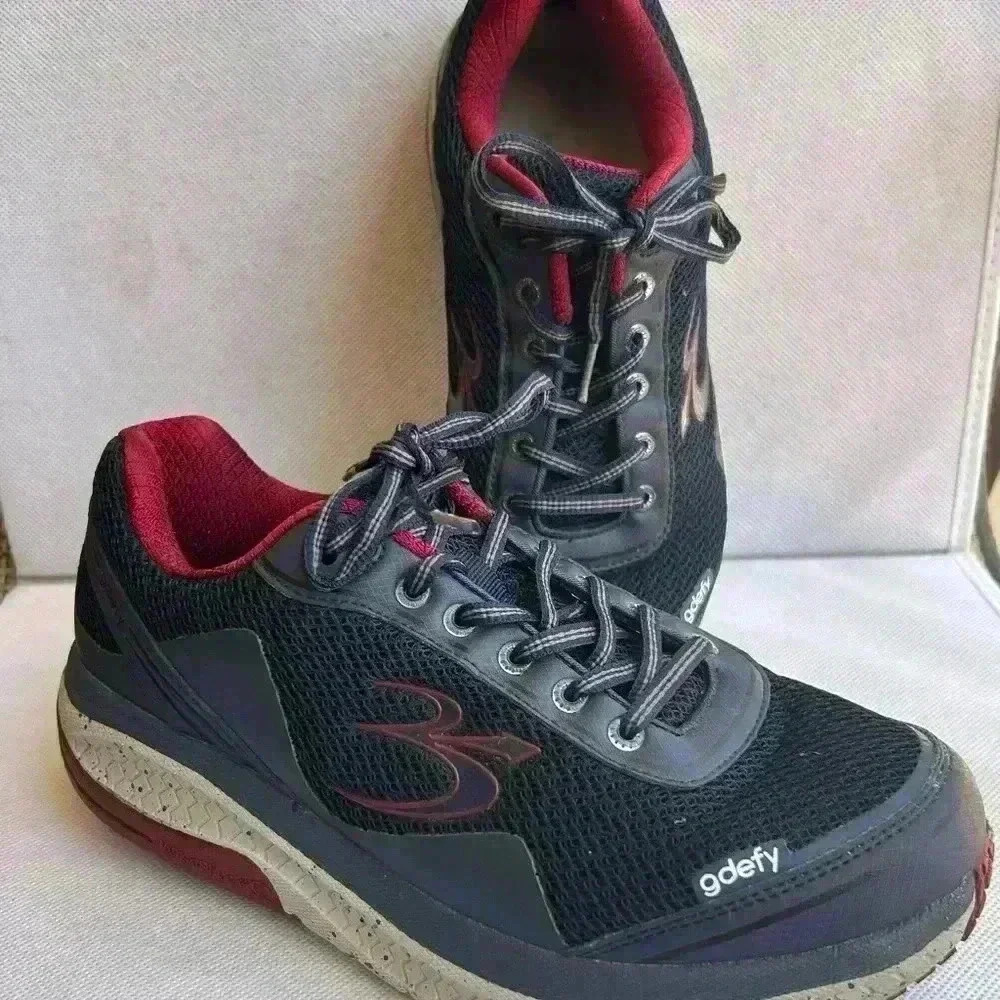 Gdefy Gravity Defyer Mighty Walk Blue/Red Comfort Walking‎ Shoes Men's Size 9
